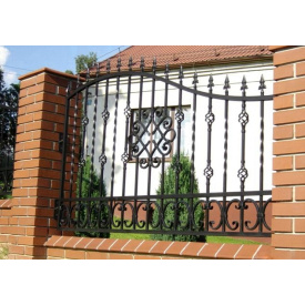 Забор волнистый с коваными элементами металлический Legran