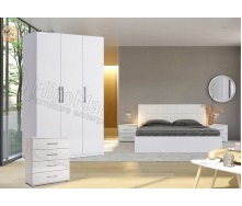 Спальня Фемели 3Д белый глянец Миро-Марк