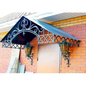 Навіс металевий з кованими елементами трикутний для будівництва Legran