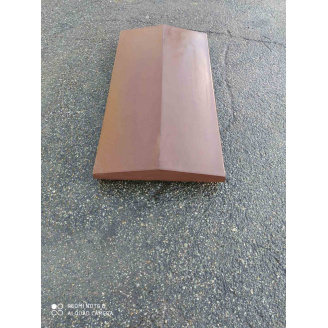 Коник для забору бетонний 285х680 мм коричневий