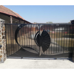 Ворота ковані з полікарбонатом дизайнерські, "під ключ" без прихованих платежів Legran Бушеве