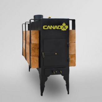 Печь дровяная CANADA с теплоаккумулятором длительного горения 
