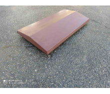 Коник для забору бетонний 360х680 мм коричневий