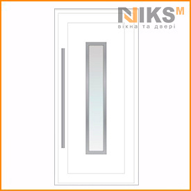 Вхідні металопластикові двері WDS HPL-МАСКО Вертикаль Білий 900 * 2100