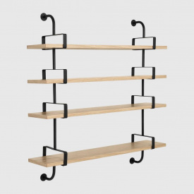 Полки навесные из труб GoodsMetall в стиле LOFT 1200х1200х250 ПТ333