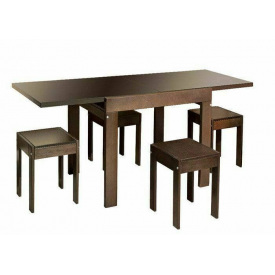 Столовый комплект Твист (стол+4 табурета) орех Мебель-Сервис