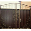 Ворота кованые с профнастилом и калиткой Б0041пф Legran Кропивницкий