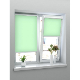 Тканинні жалюзі (рулонні штори) Віконт зелений 500х1400х1800 мм