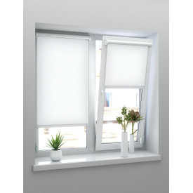 Тканевые жалюзи/ролеты (рулонные шторы) Виконт белый 500х1400х1800 мм