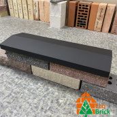 Коник для забору бетонний 220х680 мм чорний