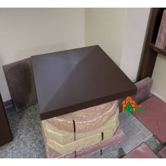 Кришка для забору коричнева 450х450 мм Полтава