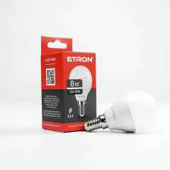Лампа светодиодная ETRON Light Power 1-ELP-044 G45 8W 4200K 220V E14 Полтава