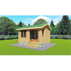 Беседка деревянная восьмигранная из профилированного бруса 36 м2 Вознесенск