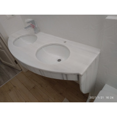 Столешница из мрамора для ванной комнаты 1500х650х30мм Киев