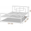 Ліжко металеве Квадро 140 Метал дизайн Вінниця