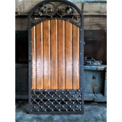 Брама з листочками та профнастилом Legran Ковель