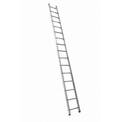 Алюминиевая односекционная приставная усиленная лестница на 16 ступеней (полупрофессиональная) Полтава
