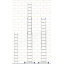 Алюминиевая трехсекционная лестница усиленная 3 х 14 ступеней (полупрофессиональная) Харків