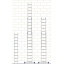 Лестница алюминиевая трехсекционная универсальная 3 х 14 ступеней Чернівці