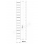 Алюминиевая односекционная приставная усиленная лестница на 15 ступеней (полупрофессиональная) Чернівці