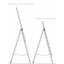 Алюминиевая трехсекционная лестница 3 х 8 ступеней (универсальная) Суми