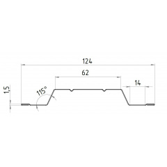 Штакетний паркан 2,5x2м / 0,45 мм Бородянка