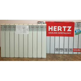Біметалевий радіатор HERTZ 500/100 568х80х100 мм