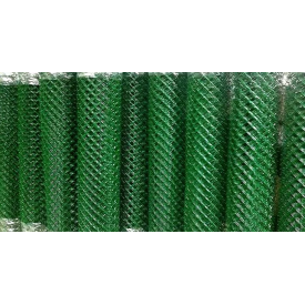 Сітка рабиця для забору й огородження 50х50 оцинкована з полімерним покриттям (зелена) діаметр 2,5 мм 1х10 м