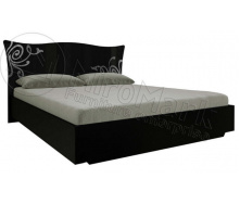 Кровать Богема 160 черный глянец без каркаса Миро-Марк