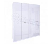 Шкаф Белла 4Д без зеркал белый глянец Миро-Марк