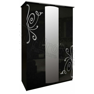 Шкаф Богема 3Д черный глянец Миро-Марк