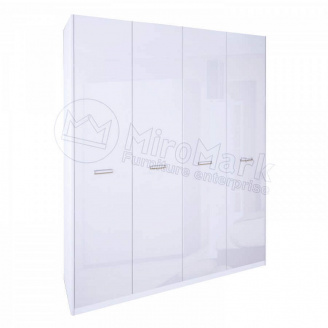 Шкаф Белла 4Д без зеркал белый глянец Миро-Марк