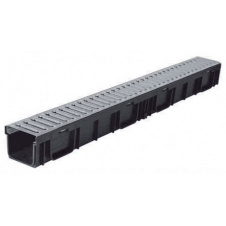 Лоток ЛВ-10,11,5,9,5 LIGHT DN95 пластиковый с решеткой стальной кл A (комплект)