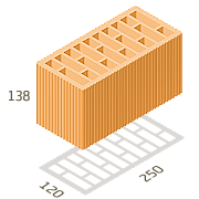 Крамічний блок NF 2,12 - М100 (250x120x138) Кропивницький
