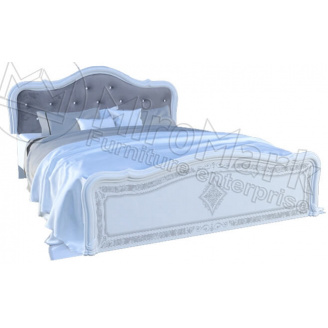 Кровать Луиза Люкс 160 с подъемным механизмом белый глянец Миро-Марк