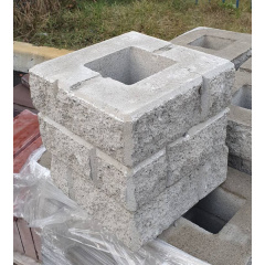Колотий блок для забору 400x200x200 мм серый Ізюм