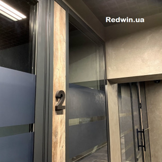 Офісні перегородки марки Фрамекс (Україна) із алюмінію з фарбуванням графіт