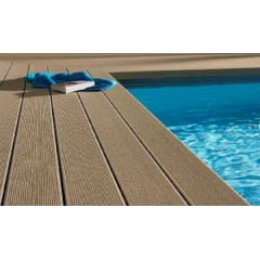 Терасна дошка двостороння ДПК POLYMER&WOOD PREMIUM Дуб дерево-полімерна композитна дошка для тераси, балкона, вулиці коричнева Запоріжжя