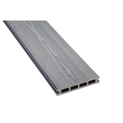 Терасна дошка двостороння ДПК POLYMER&WOOD PREMIUM штучна дерево-полімерна композитна дошка для тераси, балкона, вулиці Сірий Краматорськ
