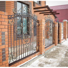 Забор кованый прочный открытый металлический патинированный Legran Киев