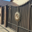 ворота металеві з піками і великою квіткою Legran Нове