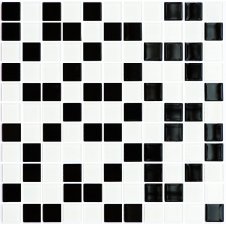 Мозаика стеклянная Kotto Keramika GM 4001 C2 Black/White 300х300 мм