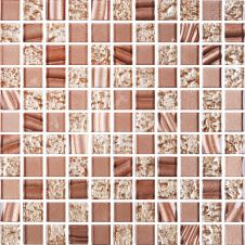 Мозаика стеклянная Kotto Keramika GM 8006 C3 Brown Sahara S1/Brown Silver S6/Brown Silver 300х300 мм