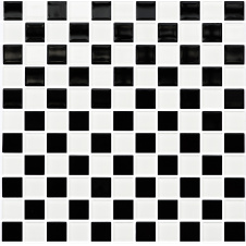 Мозаика стеклянная Kotto Keramika GM 4002 CC Black/White 300х300 мм