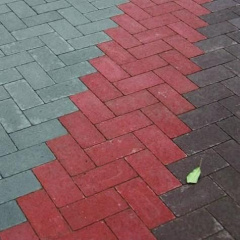 Тротуарна плитка Gartec Цегла без фаски 200х100х40 мм червоний на білому цементі Київ