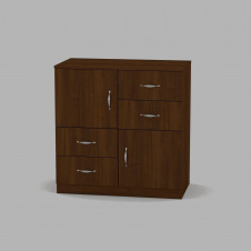 Комод Компанит Комод-2+4 836x850x448 орех