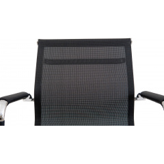 Офісне крісло Richman Кельн-LB хром чорне невисока спинка-сітка Київ