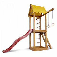 Детский игровой комплекс Sportbaby Babyland-17 уличная площадка домик с горкой и кольцами Славута
