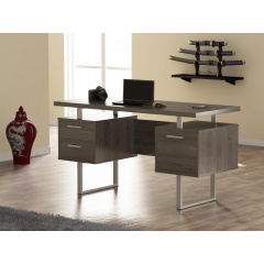 Письменный стол Loft-design L-81 двухтумбовый в цвете венге Изюм