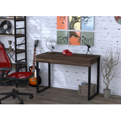 Стіл письмовий-комп'ютерний Loft-Design L-1100х550х750 мм білий на металевих ніжках Одеса